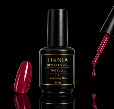 015  Raspberry Red Soak off Gel Polish 15ml